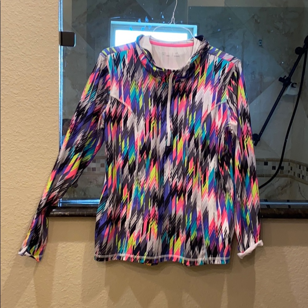 colorful quarter zip